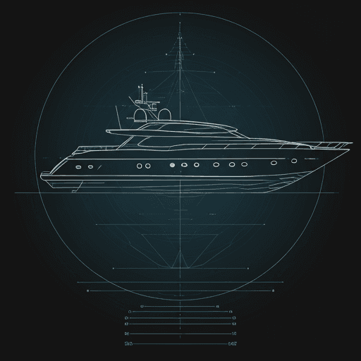 Large modern yacht floating on calm sea